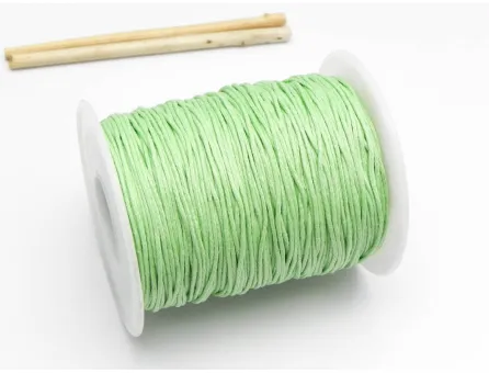 Rola ata bumbac cerata grosime 1mm vernil (80m)