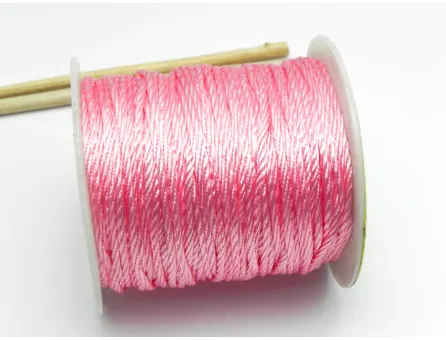 Rola snur impletit 1mm roz (45m)