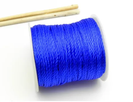 Rola snur impletit 1mm royal blue (45m)