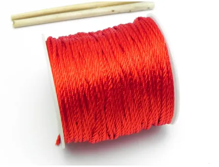 Rola snur impletit 1mm rosu (45m)