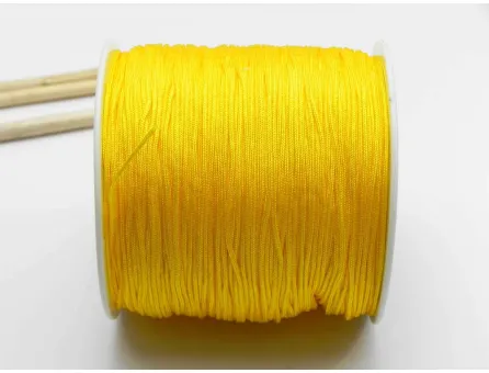 Rola snur nylon pentru bratari grosime 0.8mm galben (100m)