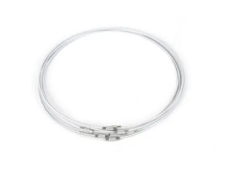 Baza colier cu inchizatoare grosime 1mm alb