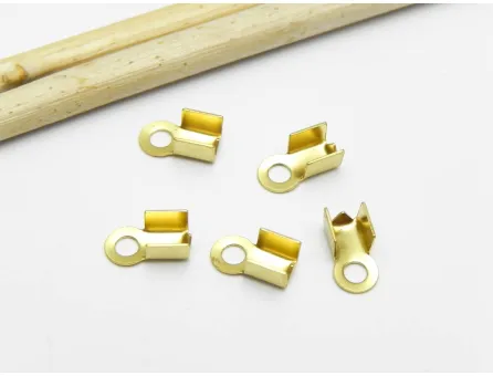 Capat de snur otel inoxidabil auriu 8x4x3mm (1buc)