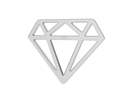 Link diamant Argint 925 - 15.5x12.8mm (1buc)
