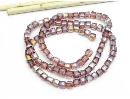 Margele cristal cub fatetat 4mm ametist AB (sirag)
