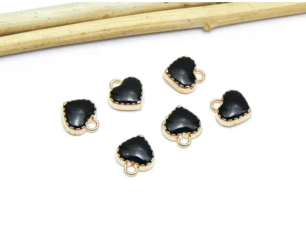 Charm inima 8x7mm auriu