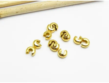 Acoperitor crimp otel inoxidabil auriu 5x4mm (1buc)