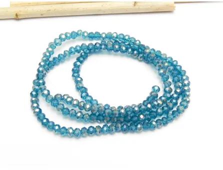 Margele cristal rondel 3x2mm marin AB (sirag)