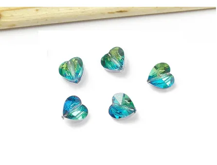 Cristal inima 10x10mm peacock (1buc)