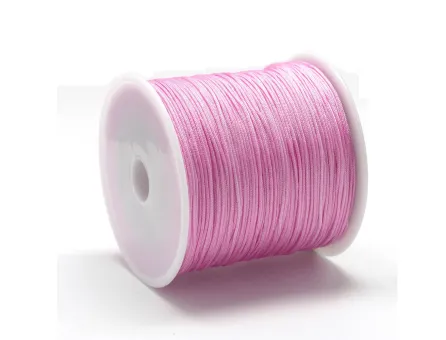 Rola Snur nylon pentru bratari grosime 0.8mm roz (100m)