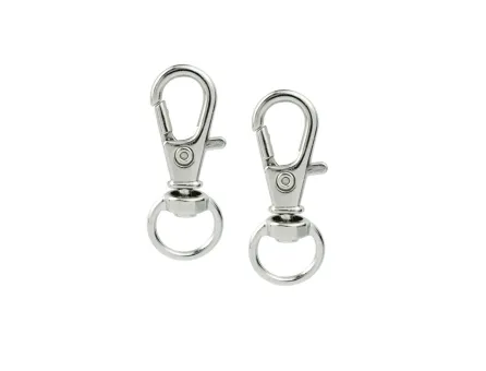 Inchizatoare carabina cu inel rotativ 32x13mm argintiu inchis