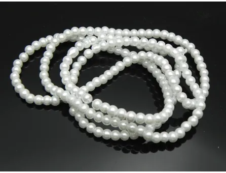 Perle de sticla 3mm alb (sirag)