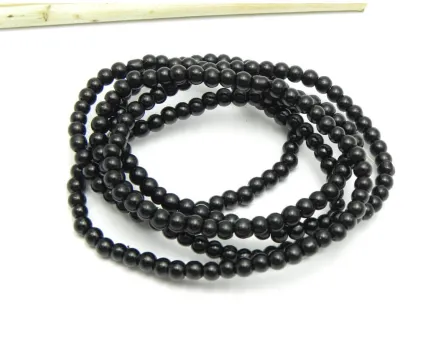 Perle de sticla 3mm negru (sirag)