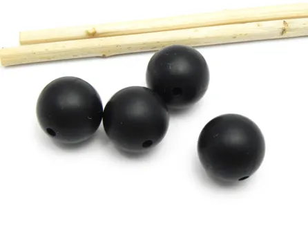 Margele de silicon 14mm negru (1buc)