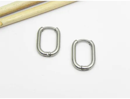 Tortite cercei otel inoxidabil 304 - 15x11mm (2buc)