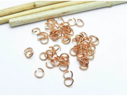 Zale otel inoxidabil rose gold 6mm, grosime 0.7mm (10buc)