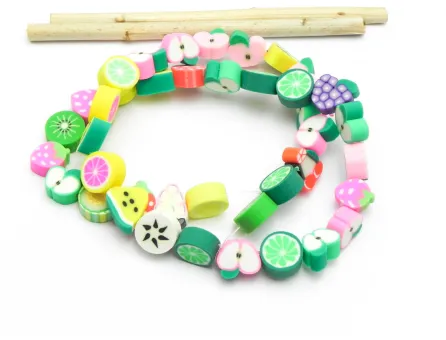 Sirag margele fimo 8~10mm mix fructe
