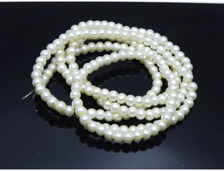 Perle de sticla 3mm ivory deschis (sirag)