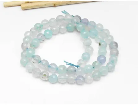 Sirag agate crackle fatetat 6mm aqua