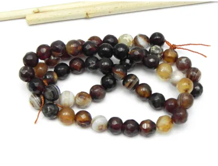 Sirag agate crackle fatetat 6mm maro