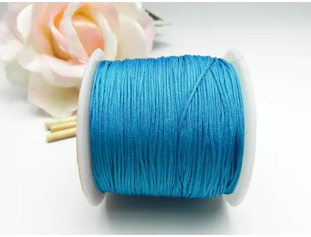 Rola snur nylon pentru bratari grosime 0.8mm marin (100m)