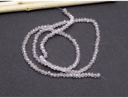 Margele cristal rondel 2.5x2mm roz (sirag)