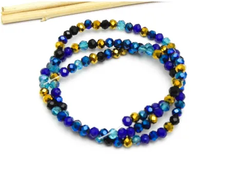 Margele cristal rondel fatetat 4x3mm mix (sirag)