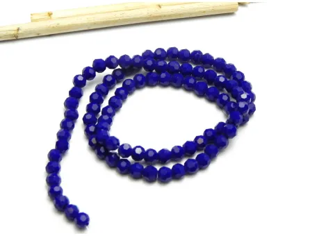 Margele cristal rotund fatetat 4mm blue opac (sirag)