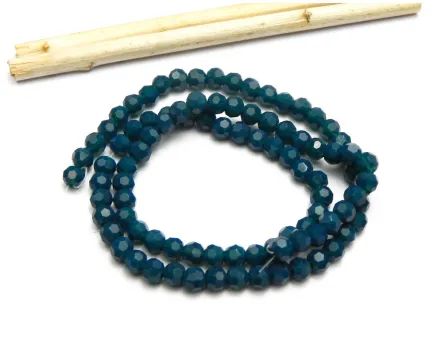 Margele cristal rotund fatetat 4mm cadet blue opac (sirag)