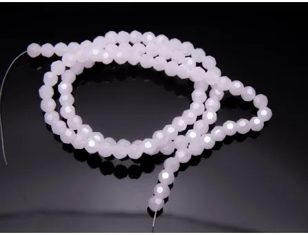 Margele cristal rotund fatetat 4mm roz opal lustered (sirag)