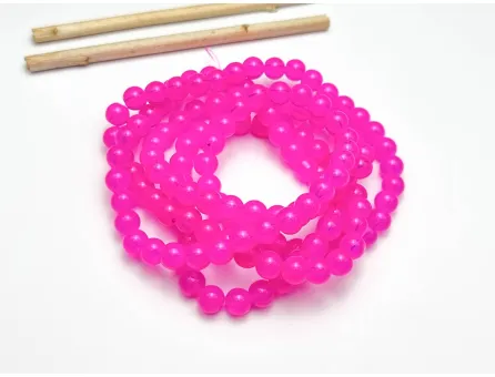 Margele sticla 6mm roz neon (sirag)