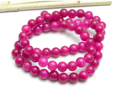 Sirag jad sfere 6mm magenta deschis