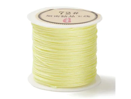 Rola snur nylon pentru bratari grosime 0.8mm galben pal (45m)