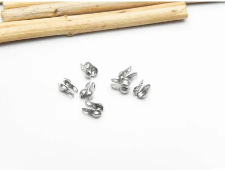 Capat de snur otel inoxidabil 316 hipoalergenic 6x4mm (10buc)