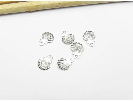 Charm otel inoxidabil 316 hipoalergenic scoica 8x5mm