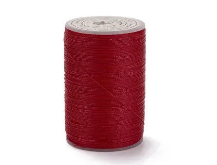 Rola ata cerata rotunda micro macrame 0.30~0.40mm rosu (160m)