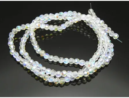 Margele cristal rotund fatetat 3~3.5mm  transparent AB (sirag)