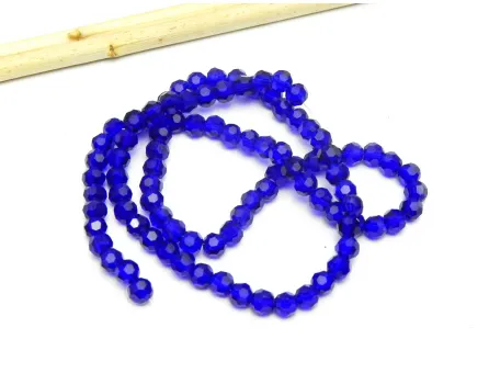 Margele cristal rotund fatetat 4mm cobalt blue (sirag)