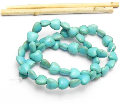 Sirag Turcoaz de sinteza inima 8x7.5mm