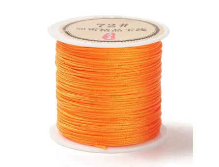 Rola snur nylon pentru bratari grosime 0.8mm orange (45m)