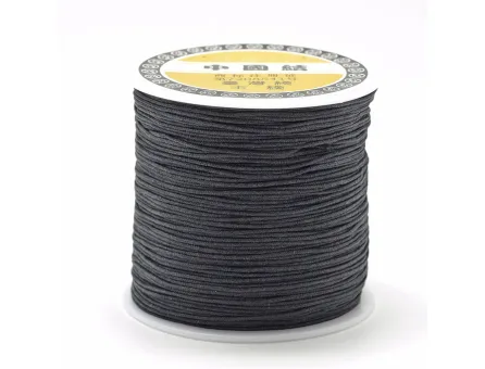 Rola snur nylon pentru bratari grosime 1~1.2mm negru (260m)