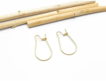 Tortite cercei otel inoxidabil 304 auriu 25x10mm (2buc)