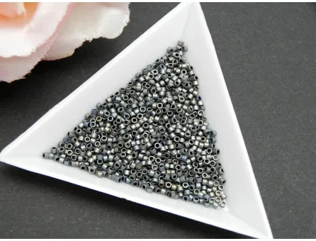 Miyuki delica 11/0 metallic silver grey matted (5g)