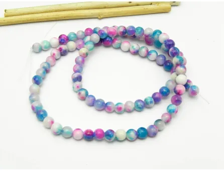 Sirag jad 4mm fucsia turcoaz