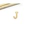 Charm otel inoxidabil auriu 12x6~10mm litera J