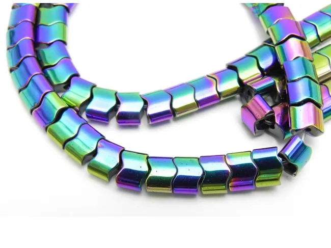 Sirag hematit ondulat 6x4mm multicolor