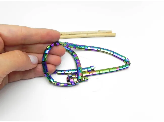 Sirag hematit ondulat 6x4mm multicolor