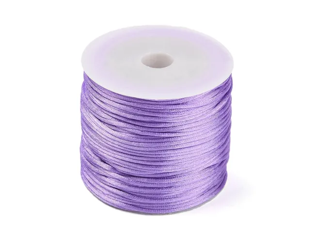 Rola snur satinat 1mm lila (30m)