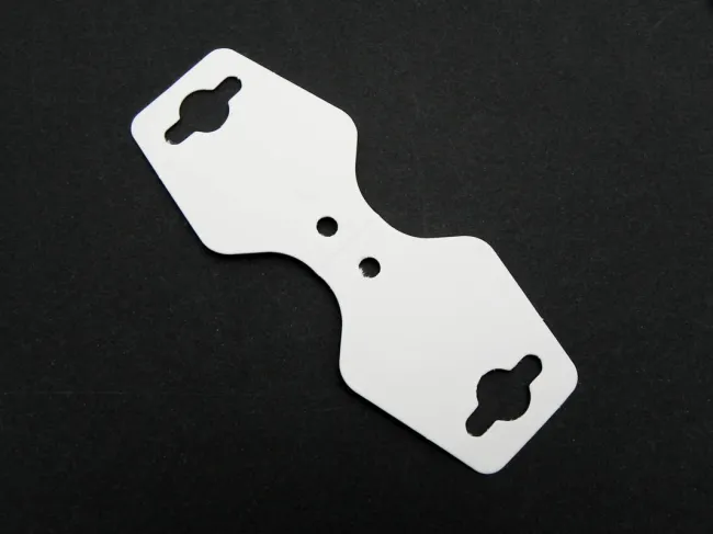 Cartonas suport bratari si coliere alb (10buc)