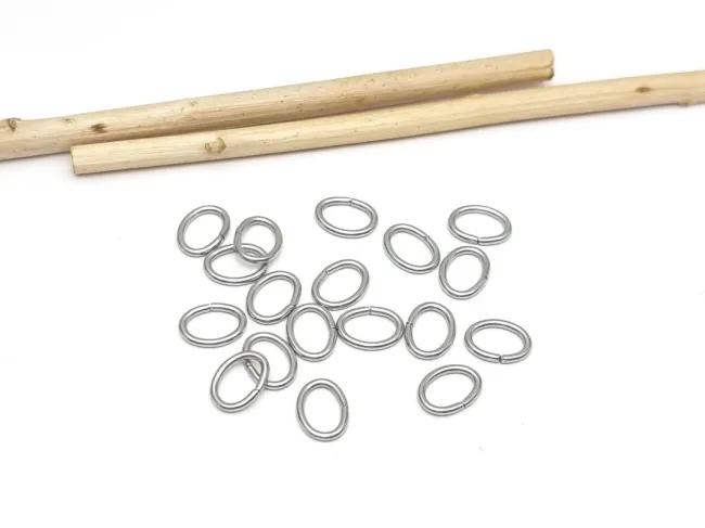 Zale ovale otel inoxidabil 8x6mm, grosime 1mm (50buc)